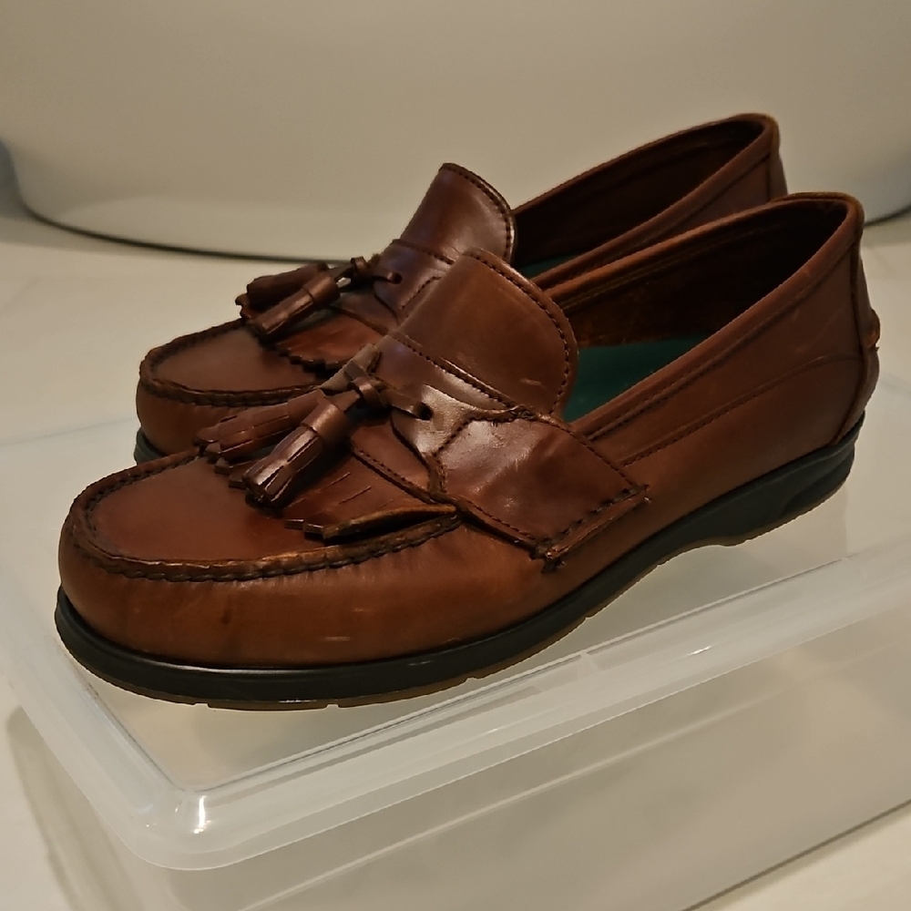 Dexter Classic Brown Tassel Loafers Size 9.5